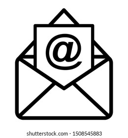 Mail icon design. Mail icon in flat style design. Vector illustration.