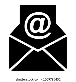 Mail icon design. Mail icon in flat style design. Vector illustration.