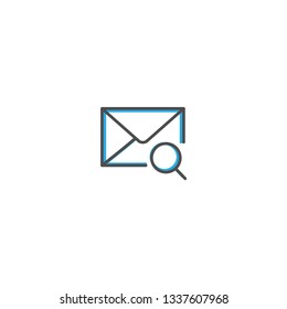 Mail icon design. Interaction icon line vector illustration design