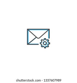Mail icon design. Interaction icon line vector illustration design