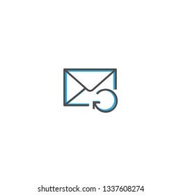 Mail icon design. Interaction icon line vector illustration design