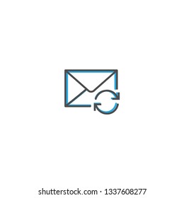 Mail icon design. Interaction icon line vector illustration design