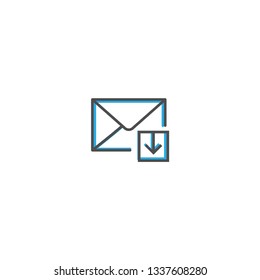 Mail icon design. Interaction icon line vector illustration design