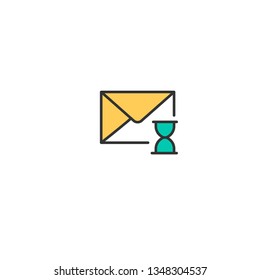 Mail icon design. Interaction icon vector illustration