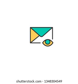 Mail icon design. Interaction icon vector illustration