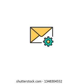 Mail icon design. Interaction icon vector illustration