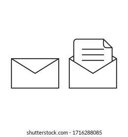Mail icon design isolated on white background