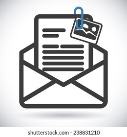 mail icon design, vector illustration eps10 graphic 
