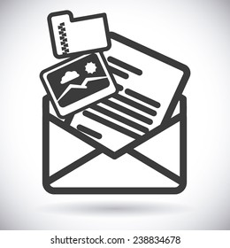 mail icon design, vector illustration eps10 graphic 