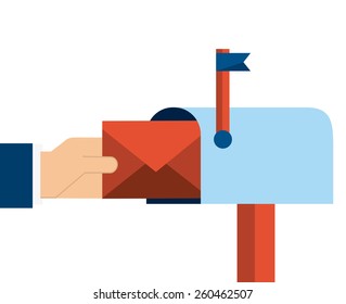 mail icon design, vector illustration eps10 graphic 