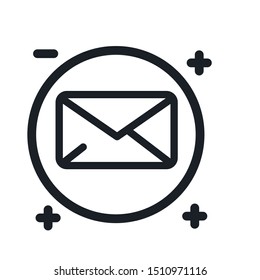 mail icon design vector in the white background