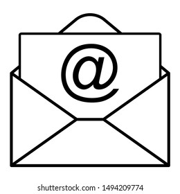 Mail icon for design and websites. Message vector illustration trendy symbol