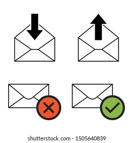 Mail icon for design and websites. Message vector illustration trendy symbol