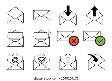 Mail icon for design and websites. Message vector illustration trendy symbol