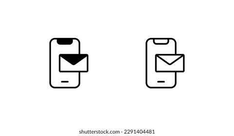 E-Mail-Symbol-Design mit weißem Hintergrund - Stockillustration