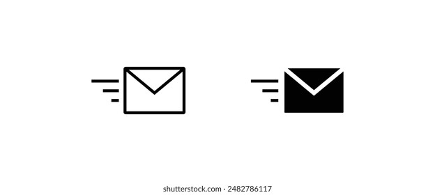 Mail icon, Email envelope icons button, vector, sign, symbol, logo, illustration, editable stroke, flat design style isolated on white