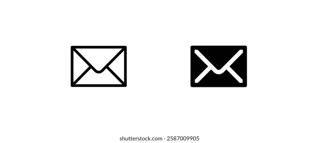 Mail icon, Email envelope icons button, vector, sign, symbol, logo, illustration, editable stroke, flat design style isolated on white