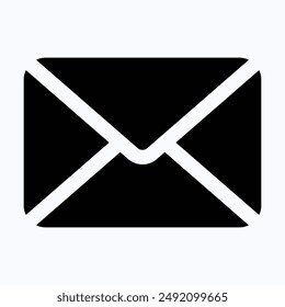 E-Mail-Symbol, E-Mail-Symbol, E-Mail, Umschlag-Vektorgrafik-Symbol, isolierte Silhouette-Vektorgrafik-Symbol.