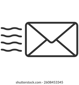 Mail icon. Email icon vector isolated on transparent. Envelope icon, mail icon vector for web, computer and mobile app