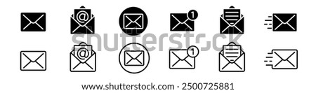 Mail icon. Mail envelop icon