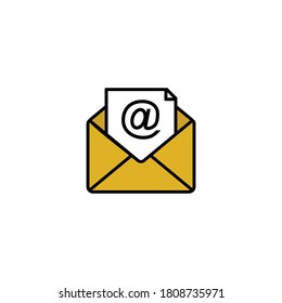 Mail Icon, Envelope Icon flat design Vector
