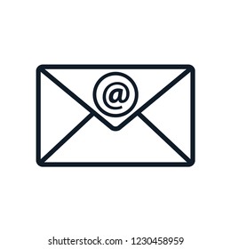 Mail icon ,envelope icon flat trendy