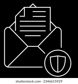 mail icon with envelope and letter
