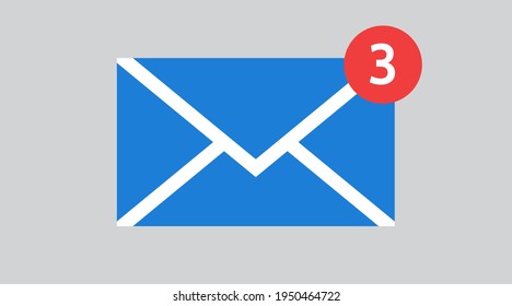 Mail-Symbol Umschlaglinie, flach. Rückkopplungsschreiben. Symbol Isolated Vektorgrafik Set E-Mail.