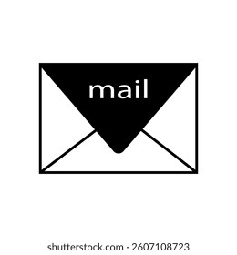 Mail icon. Envelope message. Postal communication symbol. Vector illustration.
