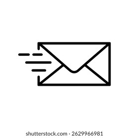 Mail-Symbol, Umschlag, Nachrichtensymbol einzeln auf weißem Hintergrund. Vektorsymbol für E-Mail-Zeilen