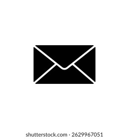 Icono de correo, sobre, símbolo de mensaje. Símbolo de icono de silueta de correo electrónico 
