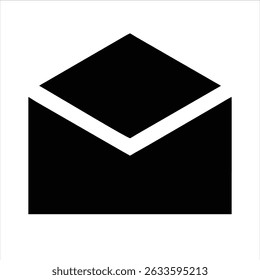 Mail icon, envelope, message symbol isolated on transparent background, email