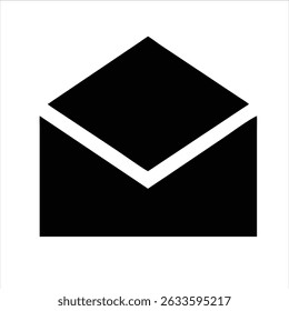 Mail icon, envelope, message symbol isolated on transparent background, email