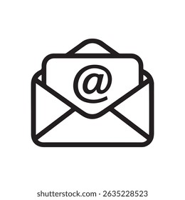 Mail icon, envelope, message symbol isolated