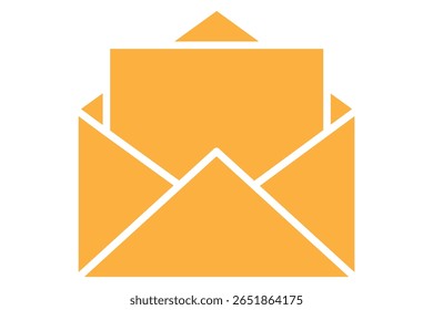 Mail icon, envelope, message symbol isolated on transparent background