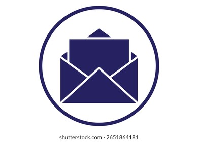 Icono del correo, sobre, símbolo del mensaje aislado en fondo transparente
