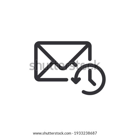 Mail icon. Envelope sign. Email icon. Letter. Mailbox. Contact form. Important letter. Email notification. Countdown time. Clock sign. Message history. History icon. History of letters. Backup. Timer