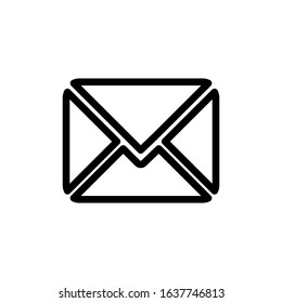 Mail icon. Envelope sign. Vector in flat design. Eps10 vector illustration.