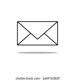 Mail icon. Envelope sign. Vector Illustration. Transparent background. Email icon