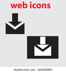 Icono de correo. Signo sobre. Ilustración vectorial. Fondo transparente. Icono de correo electrónico.