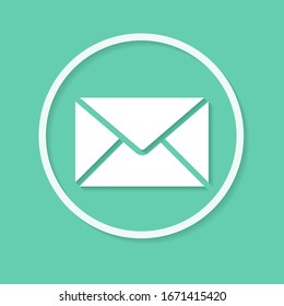 Mail icon. Envelope sign. Vector