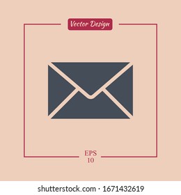 Mail icon. Envelope sign. Vector