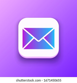 Mail icon. Envelope sign. Vector