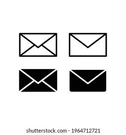 Mail icon. Envelope sign. Vector pictogram sms. Email.