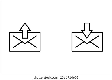 Mail icon. Envelope sign. Vector Illustration. Email icon. Letter icon. Email notification. Contact form. Sign of voting. Sign of choice. Checkbox. Checkmark OK. Symbols YES. Verified mail.
