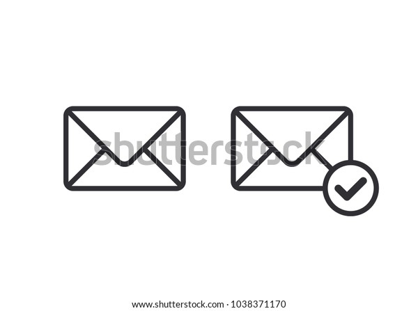 メールのアイコン 封筒の標識 ベクターイラスト 電子メールのアイコン 文字のアイコン 透明な背景 のベクター画像素材 ロイヤリティフリー 1038371170
