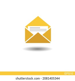 Icono de correo. Signo de sobres con fondo blanco. ilustración vectorial