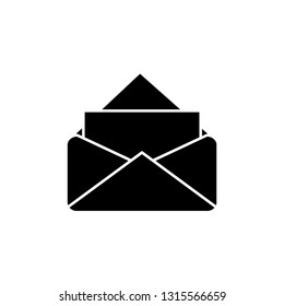 mail icon. The envelope. vector open email icon