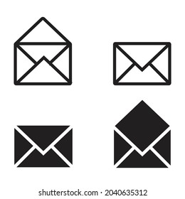 mail icon, envelopes icon isolated on white background. Vector illustration