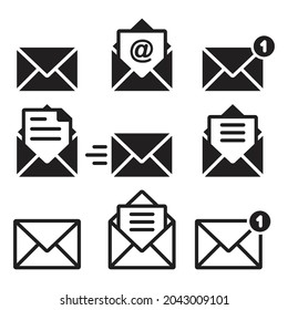 mail icon, envelopes icon isolated on white background. Vector illustration